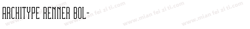 Architype Renner Bol字体转换